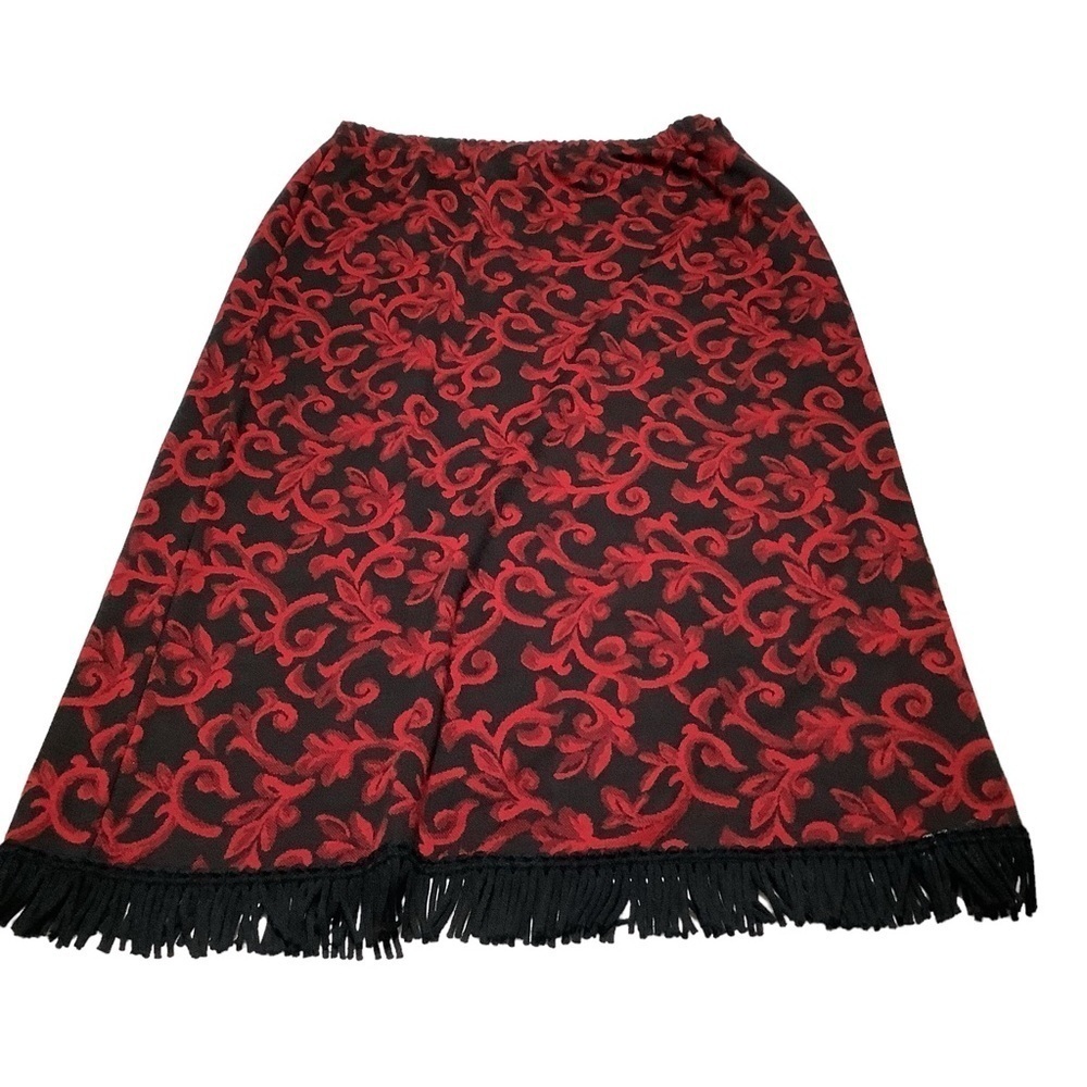 LENNIE for NINA LEONARD Fringed Skirt - Size 1X